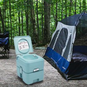 5.3 Gallon 20L Flush Outdoor Indoor Travel Camping Portable Toilet