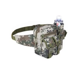 Tactical Waist Bag Denim Waist pack With Water Bottle Holder (Color: Camouflage)