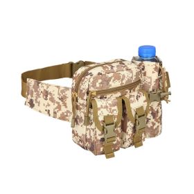 Tactical Waist Bag Denim Waist pack With Water Bottle Holder (Color: Desert Digital)