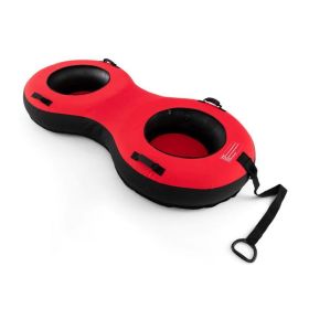Outdoor Recreation Activities 80" 2-Person Inflatable Snow Sled (Type: Sled, Color: Red)