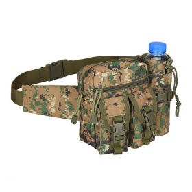Tactical Waist Bag Denim Waist pack With Water Bottle Holder (Color: Jungle Digital)